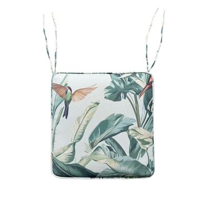Square Seat Cushion 43X43X5Cm- Tropical Whispers