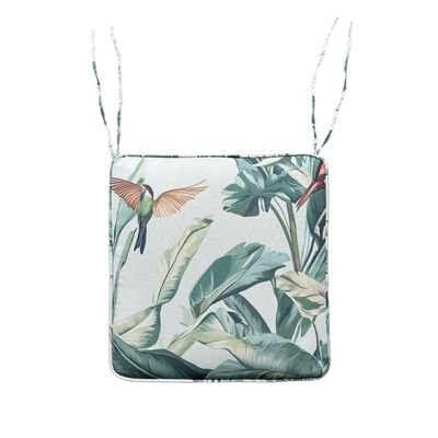 Square Seat Cushion 43X43X5Cm- Tropical Whispers