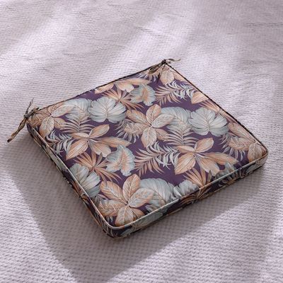 Square Seat Cushion With Zipper 58X58X5Cm- Faded Grace