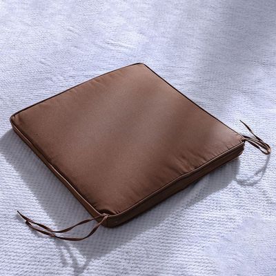 Square Seat Cushion With Zipper 58X58X5Cm- Solid Cocoa