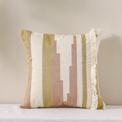 Woven Cushion 45X45Cm - Dusty Rose Blush