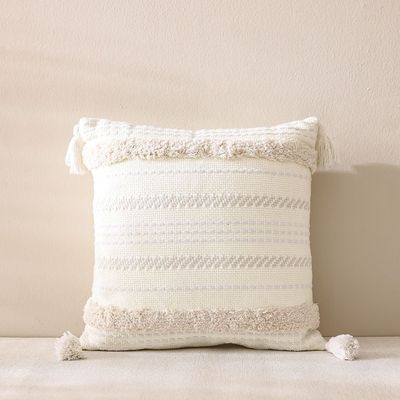 Woven Cushion 45X45Cm - Oatmist Beige