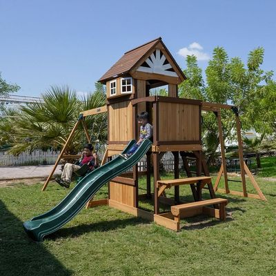 Dynamic Sports Arabian Tahr Wooden Swing Set 