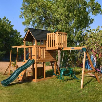 Dynamic Sports Arabian Leopard Wooden Swing Set 