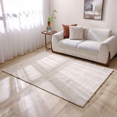 Sable Solid Soft Fur Rugs 80X150 White