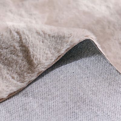 Sable Solid Soft Fur Rugs 80X150 & 120X180 Cream Combo