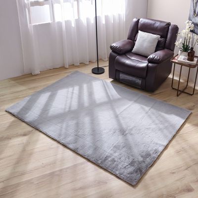 Sable Solid Soft Fur Rugs 120X180 Lt Grey