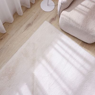 Plush Solid Soft Fur Rugs 200X300 Off White