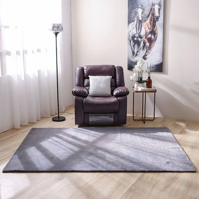 Plush Solid Soft Fur Rugs 200X300 Dark Grey