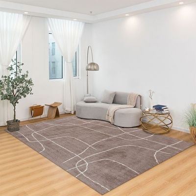 Linea Tuftted Shaggy Rugs 160X230 Beige