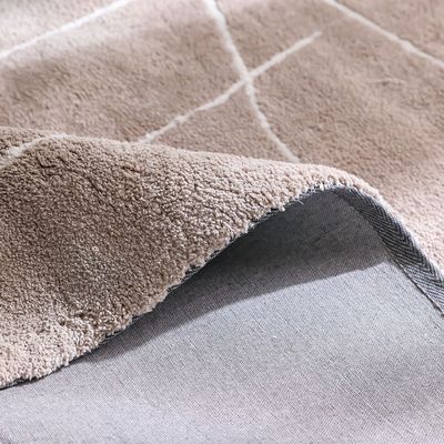 Linea Tuftted Shaggy Rugs 250X350 Beige