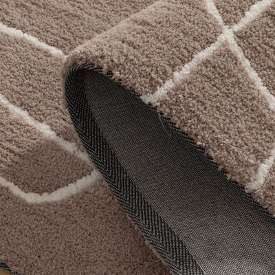 Linea Tuftted Shaggy Rugs 250X350 Beige