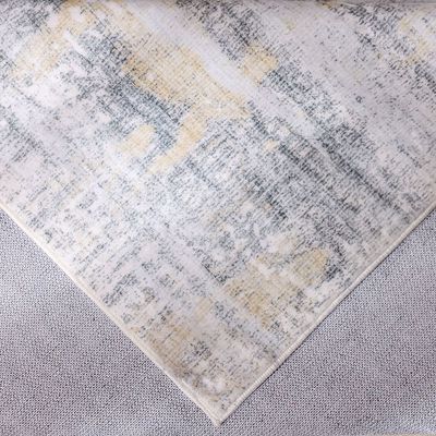 Infinity Polysilk Printed Abstract Rugs 80X150 Grey