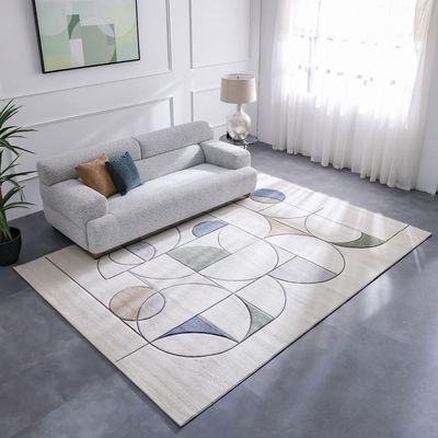 Luna Modern Geometrical Patterned Rugs 120X180 -White Multi
