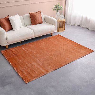 Blaire Solid Textured Rugs 160X230 -Rust