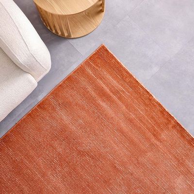 Blaire Solid Textured Rugs 160X230 -Rust