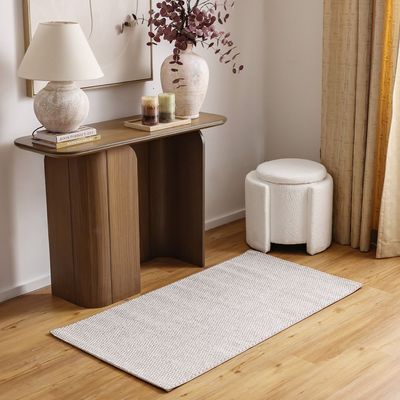 Prism Solid Textured Rugs 80X150 -Cream
