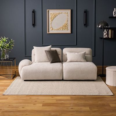 Prism Solid Textured Rugs 160X230 -Beige