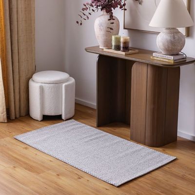 Prism Solid Textured Rugs 80X150 -Grey