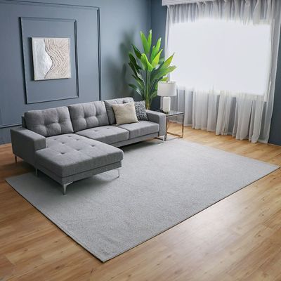 Prism M0025 Solid Textured Rugs 240X340 -Grey