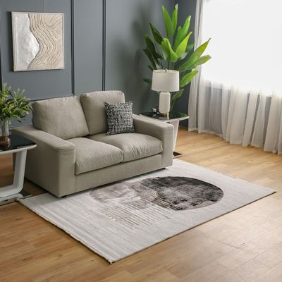 Galleria Modern Abstract Patterned Rugs - Grey/White - 120x180 cm 