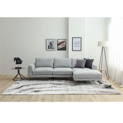 سجاد غاليريا مودرن أبستراكت بنقوش 160×230 رمادي وأسود  