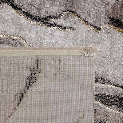 Galleria Modern Abstract Patterned Rugs - Grey /Black - 240x340 cm  
