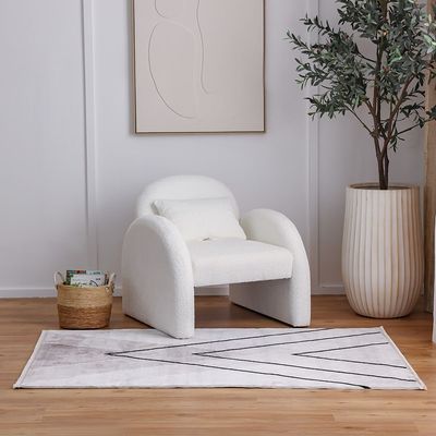 سجاد غاليريا بنقوش هندسية عصرية 100×200 رمادي وأسود 