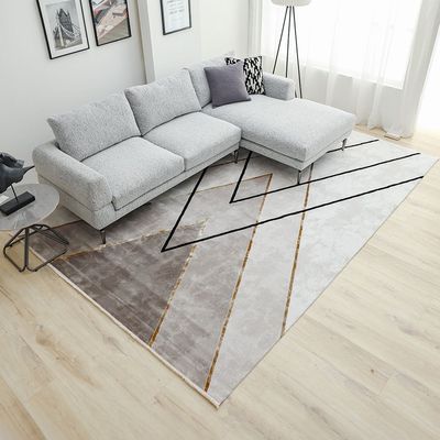 Galleria Modern Geometric Patterned Rugs 240X340 Grey &Black 