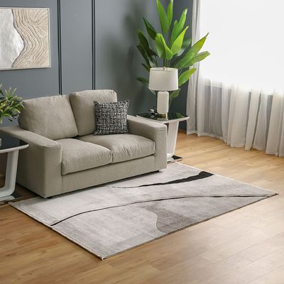 Galleria Modern Abstract Patterned Rugs - Grey/Black - 100x200 cm  