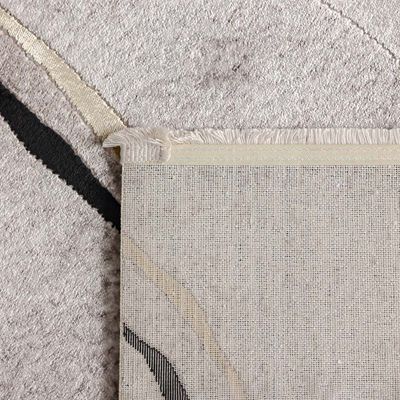 Galleria Modern Abstract Patterned Rugs - Grey/Black - 100x200 cm  