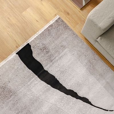 Galleria Modern Abstract Patterned Rugs - Grey/Black - 240x340 cm  