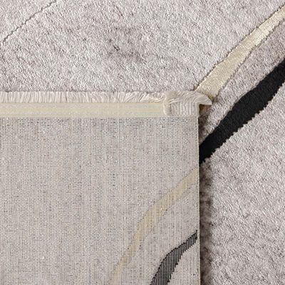 Galleria Modern Abstract Patterned Rugs - Grey/Black - 240x340 cm  