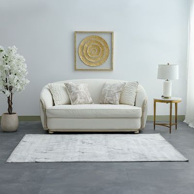 سجاد غاليريا مودرن أبستراكت 160×230 رمادي وأبيض  