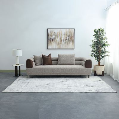 سجاد غاليريا مودرن أبستراكت 240×340 رمادي وأبيض  
