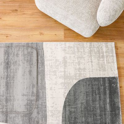Venice Modern Abstracts Patterned Rugs 160X230 Grey&White 
