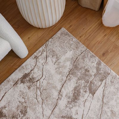 Venice Modern Rugs 160X230 Beige&White 