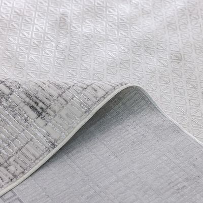 Pearl Art Silk Contemporary Rug - Cream & Black - 240x340 cm