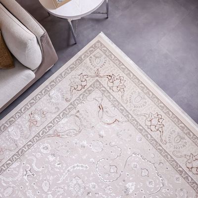 Pearl Art Silk Modern Classic Rug - Cream/Multi-color - 120x180 cm
