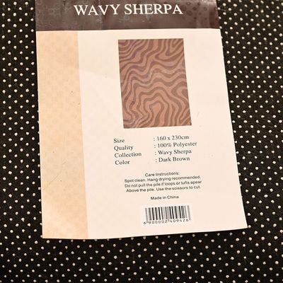 Gianna Wavy Ripple Faux Rabbit Fur Cpc-25 160X230 Carved800Gsm- Dark Brown