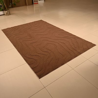 Gianna Wavy Ripple Faux Rabbit Fur Cpc-25 200X300 Carved 800Gsm-Dark Brown