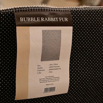 Bubble Pebbles Faux Rabbit Fur Cpc-25 160X230 800Gsm-Grey