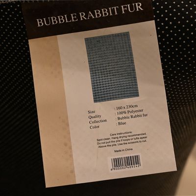 Bubble Pebbles Faux Rabbit Fur Cpc-25 160X230 800Gsm-Blue