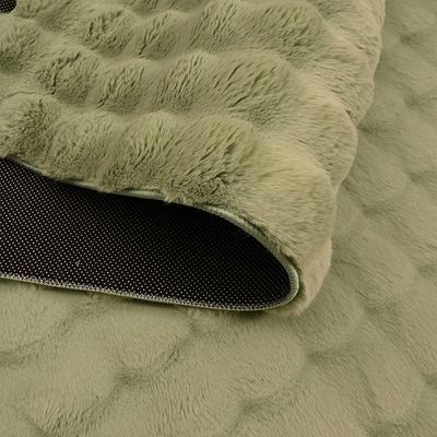 Bubble Pebbles Faux Rabbit Fur Cpc-25 160X230 800Gsm-Olive Green