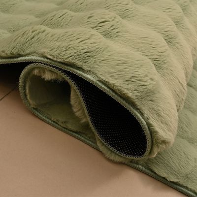 Bubble Pebbles Faux Rabbit Fur Cpc-25 160X230 800Gsm-Olive Green