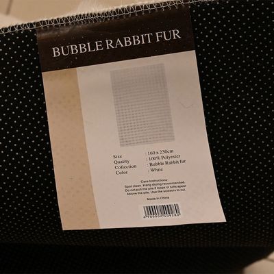 Bubble Pebbles Faux Rabbit Fur Cpc-25 160X230 800Gsm-White