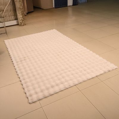 Bubble Pebbles Faux Rabbit Fur Cpc-25 200X300 800Gsm-White