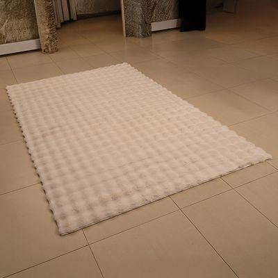 Bubble Pebbles Faux Rabbit Fur Cpc-25 200X300 800Gsm-White