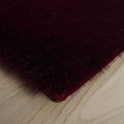 Sable Plush Horizon Faux Rabbit Fur Cpc-25 160X230 Plain 1000Gsm-Wine