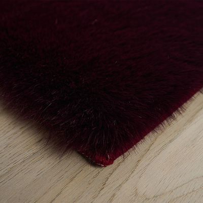 Sable Plush Horizon Faux Rabbit Fur Cpc-25 200X300 Plain 1000Gsm-Wine